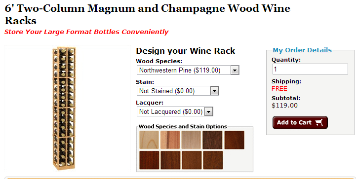 Check out our Custom Wine Racks for Magnum and Champagne