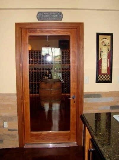 Glass Wine Cellar Door