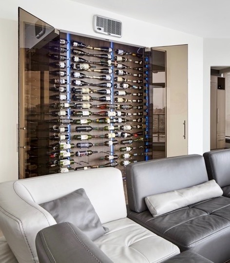 Contemporary Wine Racks Designed with Elegance by a Wine Room Specialist